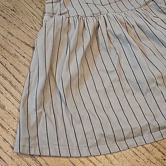 4T pinstripe sleeveless dress army green - Picture 3 of 11